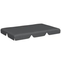 Outsunny Toldo de Repuesto para Balancín de 3 Plazas Techo Universal para Columpio de Jardín 156x117x15 cm Gris(m-11)