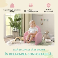 AIYAPLAY Scaun pentru copii canapea pentru copii sub formă de curcubeu, mini canapea din pluș pentru băieți și fete, roz(m-4)