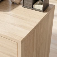 HOMCOM Caisson bureau mobile, meuble rangement sur roulettes avec 5 tiroirs, bois, 40 x 40 x 67 cm, chêne(m-11)