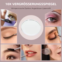 HOMCOM LED-cosmeticaspiegel, 3 lichtmodi, dimbaar, touchbediening, USB, 62,5 x 49,5cm, Wit(m-8)