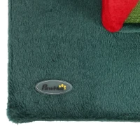 PawHut Cat Scratching Post for Indoor Cats, 81cm Tall Cat Scratcher with Sisal Rope, Hanging Bell Toy, Stable Base, Green & Red(m-13)