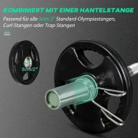 SPORTNOW Halterschijf, 2-delige set, 5 kg per schijf, drie handgrepen, vloerbeschermende rubberen coating, Metaal(m-5)