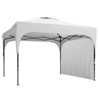 Outsunny Tonnelle tente barnum de jardin pliant avec paroi latérale amovible + sac de transport acier tissu Oxford(m-12)