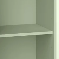 HOMCOM Bookcase Adjustable Shelf Bookshelf Anti-Tip Hardware 6-Tier Storage Cabinet Light Green(m-13)