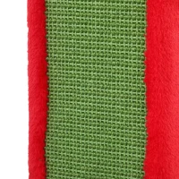 PawHut Cat Scratching Post for Indoor Cats, 81cm Tall Cat Scratcher with Sisal Rope, Hanging Bell Toy, Stable Base, Green & Red(m-12)
