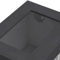 PawHut Terrario per rettili in legno OSB con porta in vetro, serratura e coperchio, nero(m-7)