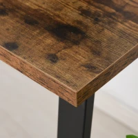 HOMCOM Industrial Writing Desk With Metal Legs, 100 x 58 x 74.5cm, Rustic Brown and Black(m-8)