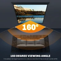 HOMCOM Ecran de proiecție TV și Home Cinema de 99 de inci, video proiector 1:1 4K HD, 178L x 178H cm(m-7)