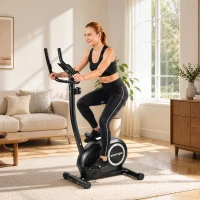 SPORTNOW Cyclette Magnetica con Resistenza a 8 Livelli, Display LCD e App Bluetooth, Metallo, 86x51x128 cm, Nero(m-2)