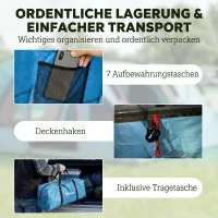 Outsunny Tunnelzelt 4 Personen Familienzelt mit Schlafkabine Vorzelt abnehmbare Trennwand Fenstern Bodenplane Stehhöhe(m-8)
