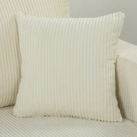 HOMCOM Canapé 2 Places en Velours Côtelé, Canapé de Salon Moderne 170 cm, Assise Large, Coussin à Ressorts, Crème(m-10)