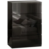 HOMCOM Chest of Drawers, 4-Drawer Storage Cabinets, Modern Dresser, Storage Drawer Unit for Bedroom(m-1)