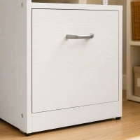 HOMCOM Computer Desk with Drawer Shelves CPU Storage Rack White(m-9)