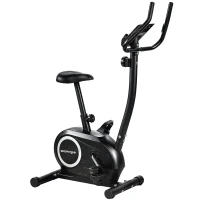 SPORTNOW Cyclette Magnetica con Resistenza a 8 Livelli, Display LCD e App Bluetooth, Metallo, 86x51x128 cm, Nero(m-11)