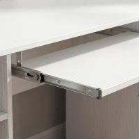 HOMCOM Computer Desk with Drawer Shelves CPU Storage Rack White(m-12)