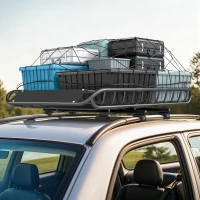 SPORTNOW Dakbagagekorf universeel met windscherm, tot 150 kg, 116 x 92 x 11,5 cm voor SUV's en trucks, zwart(m-10)