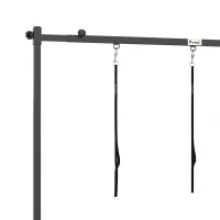 PawHut Dog Grooming Arm Adjustable H-Shape Dog Grooming Table Arm with Clamp and 3 Nooses Black(m-10)