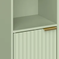 HOMCOM Bookcase Adjustable Shelf Bookshelf Anti-Tip Hardware 6-Tier Storage Cabinet Light Green(m-11)