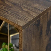 HOMCOM Librería de 3 Niveles Estantería para Libros con 6 Cubos de Almacenaje para Estudio 65,5x30x97,5 cm Marrón Rústico(m-7)