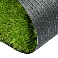 Outsunny Set de 3 Rollos Césped Artificial para Jardín 3x1m 20mm Estera de Hierba Sintética para Terraza Alfombra de Césped Tacto Cómodo Reciclable Interior(m-8)