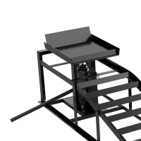 HOMCOM 2-delige hydraulische oprijramp, verstelbaar, draagkracht 3.000 kg, voor banden tot 23 cm(m-10)
