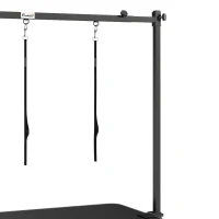 PawHut Dog Grooming Arm Adjustable H-Shape Dog Grooming Table Arm with Clamp and 3 Nooses Black(m-11)