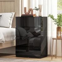 HOMCOM Chest of Drawers, 4-Drawer Storage Cabinets, Modern Dresser, Storage Drawer Unit for Bedroom(m-10)