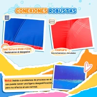Outsunny Castillo Inflable de 3-8 Años con Soplador Tobogán Trampolín Piscina Bolsa de Transporte 435x245x200 cm Multicolor(m-8)