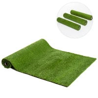 Outsunny Set de 3 Rollos Césped Artificial para Jardín 3x1m 20mm Estera de Hierba Sintética para Terraza Alfombra de Césped Tacto Cómodo Reciclable Interior(m-1)