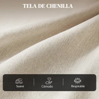 HOMCOM Sillón relax, sillón giratorio con función de balanceo y reclinable, asiento profundo, respaldo grueso, montaje fácil, crema(m-6)