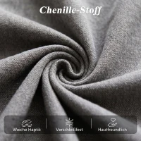 HOMCOM Slaapfauteuil, 3-in-1 opvouwbare chenille eenzitsfauteuil met Click-Clack-rugleuning, grijs(m-6)