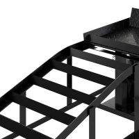 HOMCOM 2-delige hydraulische oprijramp, verstelbaar, draagkracht 3.000 kg, voor banden tot 23 cm(m-13)