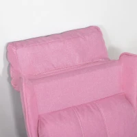 HOMCOM Kindersofa Kindercouch Kindersessel Sessel Liegesofa reglabil cu suport pentru picioare pentru copii între 3-5 ani băieți și fete Roz 58 x 53 x 70 cm(m-7)