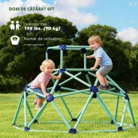AIYAPLAY Cupolă de cățărat Ø182,5cm rezistentă la UV, impermeabil, dom de cățărat pentru copii până la 90 kg, pentru 3-8 ani, plastic Albastru(m-6)