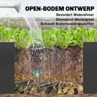 Outsunny L-vormig verhoogd bed, weerbestendig plantenbak van verzinkt staal 150 x 150 x 55 cm zwart(m-7)