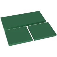 Outsunny Outdoor Seat Cushion Pads for Rattan Furniture, 3 PCs Garden Furniture Cushions, Green(m-1)