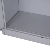 Vinsetto Aktenschrank Stahlschrank Mehrzweckschrank mit verstellbarem Regal und Schloss für Arbeitszimmer Wohnzimmer Grau(m-9)