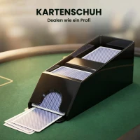 SPORTNOW Poker-Set, 500 Chips, Würfel, 2 Kartendecks, Zubehör, Koffer, für 10 Spieler(m-6)