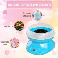 HOMCOM Zuckerwattemaschine für Zuhause Cotton Candy Machine 550W für Kinderfest, Geburtstag, Party(m-6)
