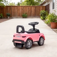AIYAPLAY Carro Andador para Crianças  com Licença de Land Rover com Armazenamento Buzina Sons de Motor 65,5x28x42 cm Rosa(m-9)