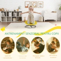 AIYAPLAY Scaun pivotant senzorial pentru copii, șezut pivotant pentru antrenamentul echilibrului și coordonării, galben(m-5)