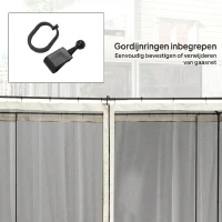 Outsunny klamboe voor 3x3 paviljoen 302cm x 207cm(m-6)