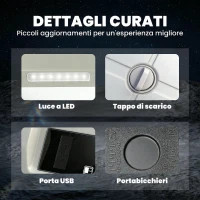 Outsunny Frigorifero Congelatore per Auto da 49L, Doppia Zona con Controllo App, -20℃-20℃(m-9)