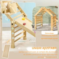 AIYAPLAY 3 în 1 Echelle d'escalade cu tobogan rampă, jucărie de cățărare pliabilă pentru copii 18-48 luni încărcare 50 Kg(m-5)