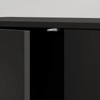 HOMCOM Mobile buffet con 2 cassetti, 3 ante e ripiano regolabile, 117x36x74 cm, nero(m-8)