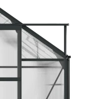 Outsunny Kas, Broeikas, met Dakraam & Schuifdeur, transparant, Polycarbonaat+Aluminium, 190 x 252 x 201 cm(m-12)