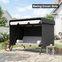 Outsunny Funda Protectora Impermeable para Balancín de Jardín 3 Plazas con Cremallera Antipolvo y Antiviento 215x155x150 cm(m-8)