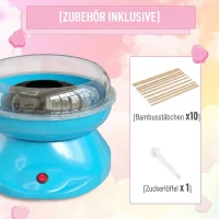 HOMCOM Zuckerwattemaschine für Zuhause Cotton Candy Machine 550W für Kinderfest, Geburtstag, Party(m-5)
