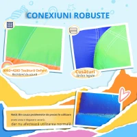 Outsunny Castel Gonflabil pentru Copii cu Tobogan Piscină Perete de Cățărat Inflator și Geantă de Transport 430x420x200cm Multicolor(m-6)