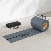 Outsunny Set 4 Panouri de Gard Anti-UV Impermeabile cu Cleme, din PP, 3500x19 cm, Gri(m-3)